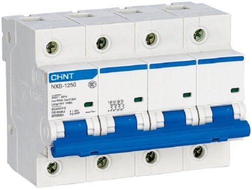 Выключатель автоматический CHINT NXB-125 4п 63А C 10кА картинка